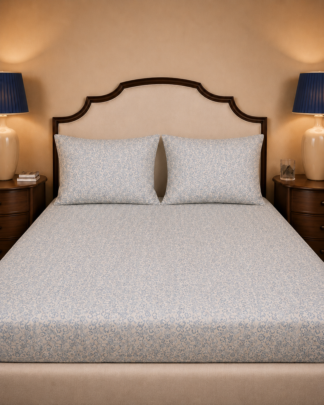 Luxury Imported Cotton Bed Sheet Set Premium Thread Count Collection | Slate Tulip Secondary image